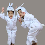 儿童圣诞节表演服动物衣服小兔子卡通动漫服装白兔游戏幼儿演出服