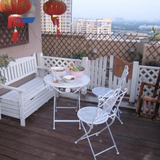 欧式铁艺折叠式桌椅三件套花园庭院阳台休闲桌椅咖啡厅休闲吧桌椅