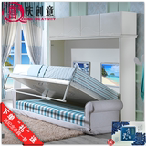 创意欧式田园沙发床 客厅侧翻隐形床壁床折叠床多功能双人床沙发
