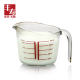 丰寿 带刻度耐高温玻璃量杯 微波炉烤箱专用热奶杯 凉水杯
