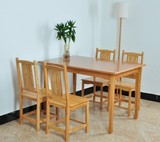 实木餐桌竹长桌餐桌椅组合木质小户型饭桌简约现代圆桌方桌不折叠