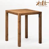 2016新品全实木餐桌子方小户型住宅家具4人餐桌椅子组合咖啡厅奶