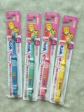 日本进口巧虎儿童软毛牙刷0.5-2岁 卡通小头婴儿宝宝训练牙刷