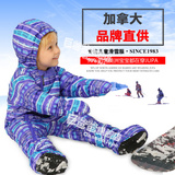 新品儿童冲锋衣户外正品代购滑雪服套装加厚保暖宝宝连体衣爬行服
