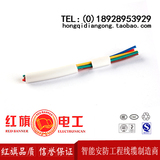 红旗电工/电线电缆PVC软电线8芯护套电源线AVVR8*0.3/100米