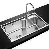 LEKEN水盆 阳台洗衣盆洗碗池 洗菜槽 304不锈钢水槽 厨房加厚单槽