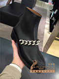 正品代购Givenchy/纪梵希2015秋季新款女鞋靴子 圆头链子短筒皮靴