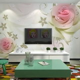 客厅卧室3D立体个性定制电视背景墙纸壁纸大型壁画无缝墙布玫瑰