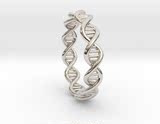 瑰金铂金 男女情侣 创意对戒 定做DNA 双螺旋结构 戒指 18K黄金玫