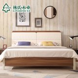 预林氏木业现代时尚板式床1.5米1.8气动高箱储物双人床大床CP1A-A