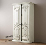 外贸新古典实木雕花白色衣柜欧式美式复古简约现代衣柜高档家具