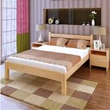 原木卧室家具单人床简约现代实木床松木床田园床1.5米1.8米特价