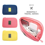 正品韩国monopoly旅行防震数码整理收纳包数据线充电宝硬盘袋 S/L