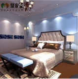 新中式样板房主卧床中式实木床储物床婚床现代简约禅意双人床组合