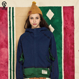 THETHING设计潮牌2014秋冬宽松针织女式风衣外套中长款羊毛加厚