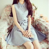 香港代购LUXPOP ZARA女装2016夏新款无袖大码修身中长款连衣裙女