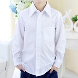 特价出售男女童白衬衫长袖男孩衬衣儿童装表演出服中大童学生校服
