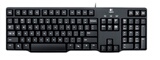 罗技经典K100 键盘 有线键盘超薄防水PS/2圆口 电脑办公游戏键盘