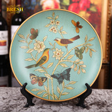 BRESH 欧式家居装饰品 陶瓷装饰盘摆盘 创意工艺品摆件 特价