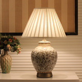 中式陶瓷台灯卧室床头温馨欧式奢华复古创意客厅装饰台灯美式古典