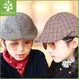 韩国kk树新款儿童帽子春秋复古时尚男女童贝雷帽小孩帽子潮4-8岁
