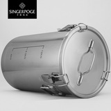 密封装米桶面桶储米箱20L不锈钢304带盖缸罐油桶辛格铂致防潮防虫