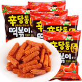 韩国进口海太甜辣炒年糕条110g*5袋 膨化打糕条饼干 休闲零食品