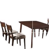 北欧实木餐桌椅组合现代简约餐厅原木可伸缩经济型餐桌长方形饭桌