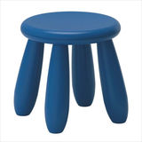 天茂恒盛 塑料凳子椅子 宜家玛莫特儿童凳子 卡通可爱凳子蓝色502