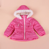 外贸童装 秋冬新款羽绒服 9-18个月婴幼儿女童外套 保暖防寒