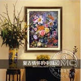 精准印花DMC正品十字绣最新款客厅玄关大幅油画威廉姆斯的花