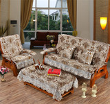 新款加厚海绵红木实木沙发坐垫韩式木沙发垫带靠背联邦椅垫