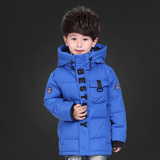香港代购2015冬装新款儿童羽绒服男童短款连帽加厚中小童宝宝外套