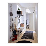 宜家正品代购ikea 索夫登平织地毯 黑色白色条纹简约现代长方形