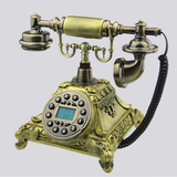达尔讯欧式电话机转盘创意仿古电话机家用座机 田园 复古高档电话