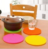 创意可挂欧式西防滑大号硅胶餐桌厨房隔热垫锅垫碗垫可爱圆形多色