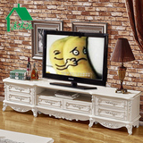 欧式大理石面电视柜创意组装雕花实木茶几电视机柜组合储物柜Q608