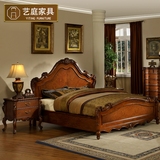 欧式实木床雕花复古豪华大床1.8米婚床美式乡村双人床卧室家具床