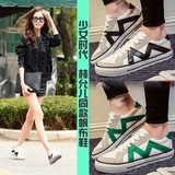 林允儿同款夏季韩版帆布鞋女平跟松糕学生板鞋布鞋休闲运动鞋硫化