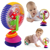婴儿童宝宝0-1岁早教益智餐椅喂饭三色旋转风推车吸盘多功能玩具