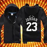 NBA乔丹jordan 23号詹姆斯科比库里篮球服 春秋季学生男卫衣外套