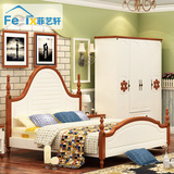 菲艺轩地中海床1.5米现代双人床 1.8米乡村简约实木床卧室家具