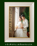 36寸欧式相框 结婚照 挂墙大框 米色画框 相架 客厅卧室婚纱照框