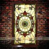 蒂凡尼彩色艺术玻璃 手绘立线彩晶玻璃 欧式屏风 隔断 吊顶 门窗