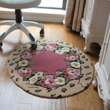 玫瑰花朵圆形地毯.电脑椅垫客厅地毯防滑地毯.卧室地毯梳妆台椅垫