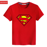 超人男女短袖T恤夏季圆领个性纯棉加肥加大码半袖体恤打底衫队服
