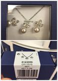 西柚美国代购Swarovski施华洛世奇珍珠水晶耳环项链套盒礼物