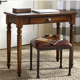 欧式电脑桌美式实木小户型书桌简约转角书法桌家用学生书台写字桌