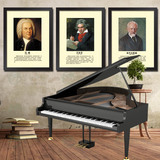 世界音乐钢琴家装饰画怀旧复古学校教室壁画大师级挂画名人有框画