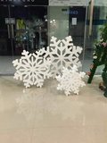 新款圣诞节装饰品大型雪花挂饰泡沫雕刻橱窗场景布置道具商场挂件